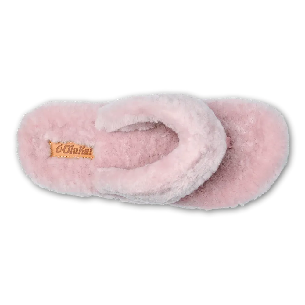 Olukai Women's Kipe'a Heu Shearling Slipper - Pink Clay