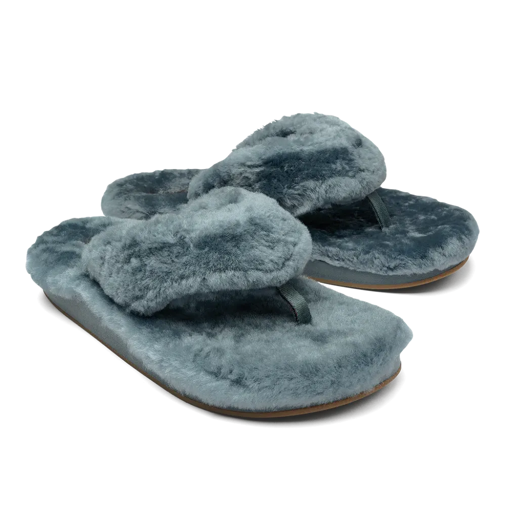 Olukai Women's Kipe'a Heu Shearling Slipper - Storm