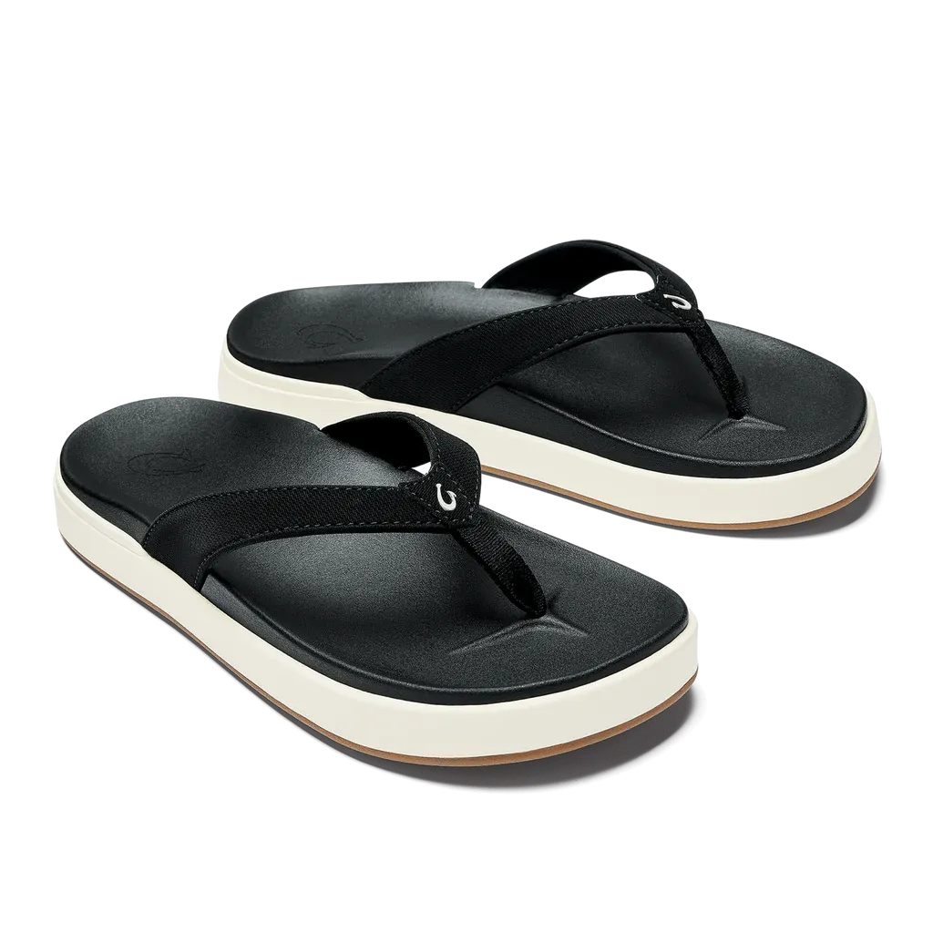 Olukai Women's Nu'a Pi'o Flip Flop - Black 20445-4040