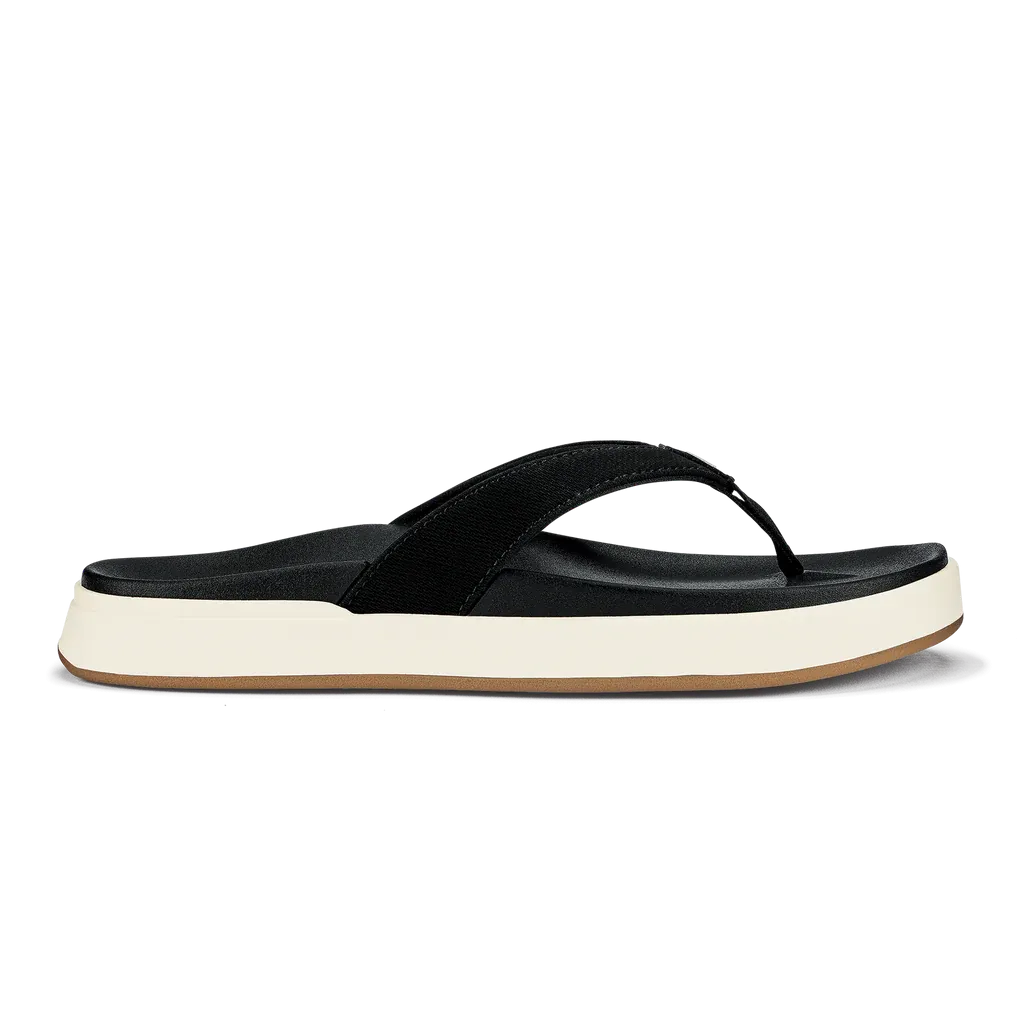 Olukai Women's Nu'a Pi'o Flip Flop - Black 20445-4040