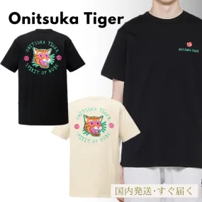 Onitsuka Tiger  |Crew Neck Unisex Street Style Short Sleeves Logo