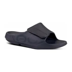 OOFOS Unisex Ooahh Sports Flex Sandals in Black Matte