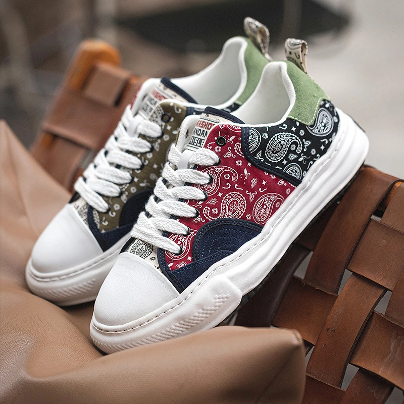 Patchwork Contrast Pattern Casual Shoes 