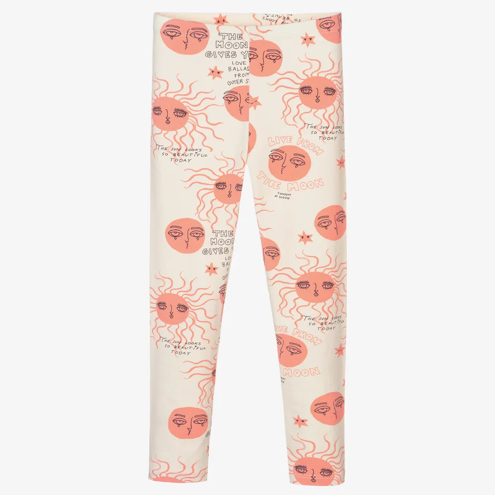 Pink & Ivory Cotton Leggings