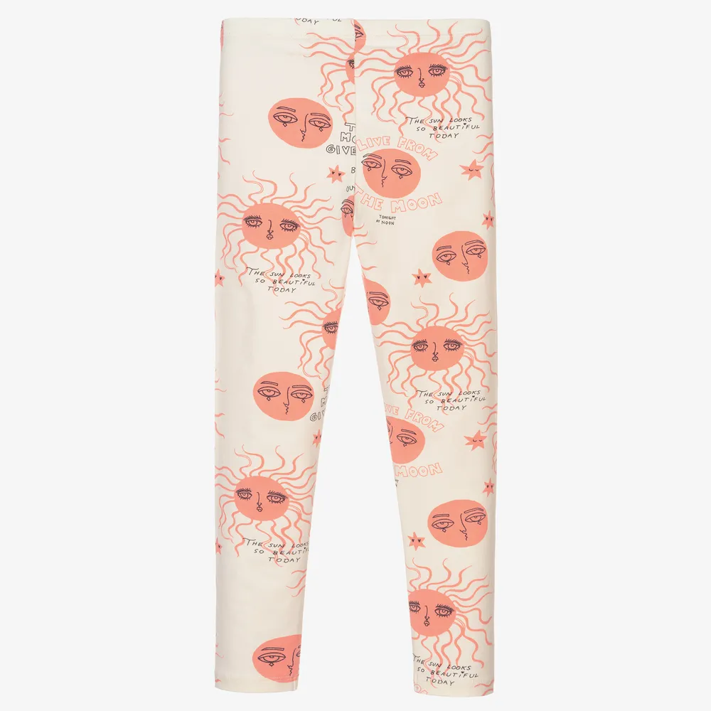 Pink & Ivory Cotton Leggings