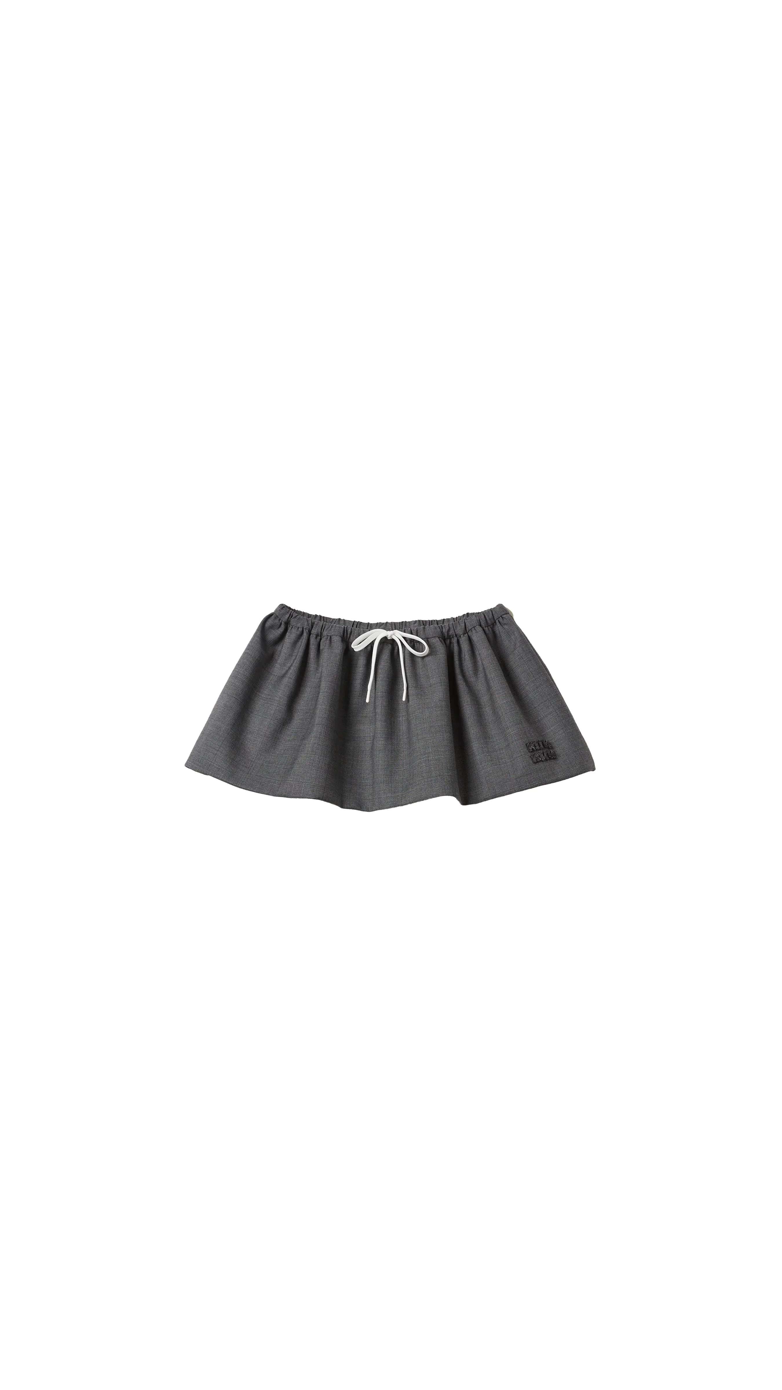 Prince Of Wales Check Miniskirt - Gray