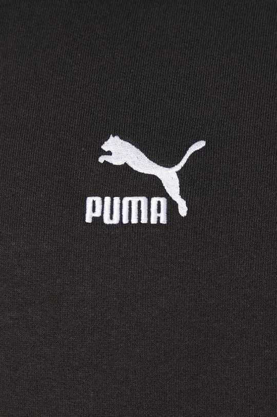 Puma cotton sweatshirt BETTER CLASSICS men's black color hooded smooth 624241