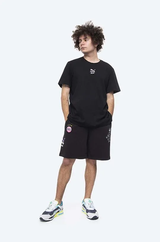 Puma cotton t-shirt x Kidsuper Studio black color