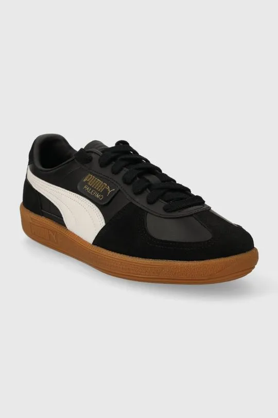 Puma leather sneakers Palermo black color 396464