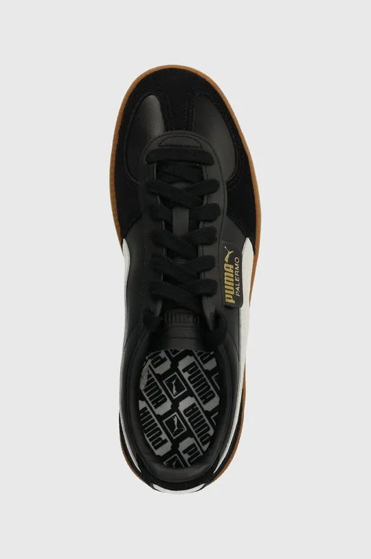 Puma leather sneakers Palermo black color 396464