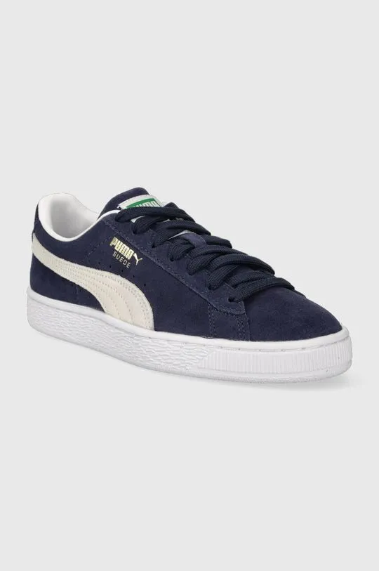 Puma suede sneakers navy blue color