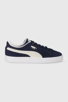 Puma suede sneakers navy blue color