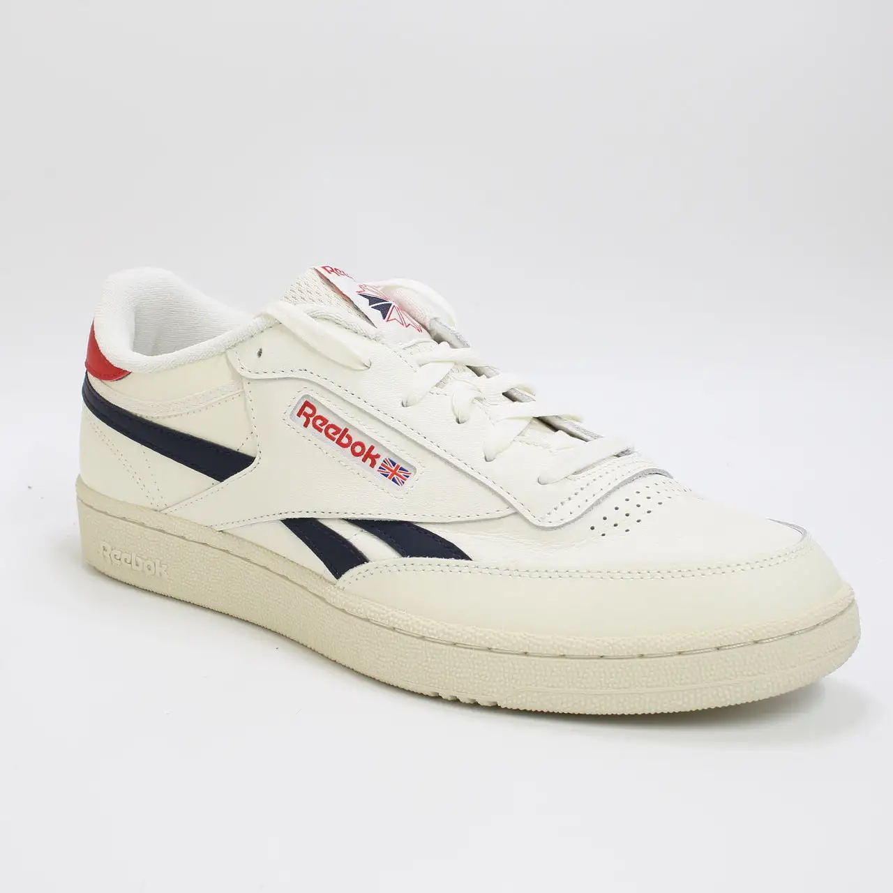 Reebok Club C Revenge Chalk Navy Vector Red Trainers