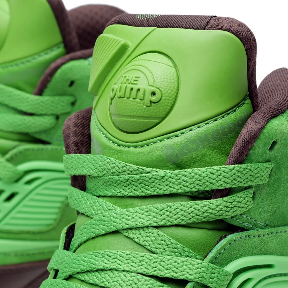 Reebok x SneakersNstuff Twilight Zone Pump 'Punschrulle'Neon Green & Earth