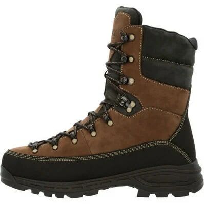 Rocky Men's MTN Stalker Pro Waterproof 10-In Mountain Boot in Brown/Black