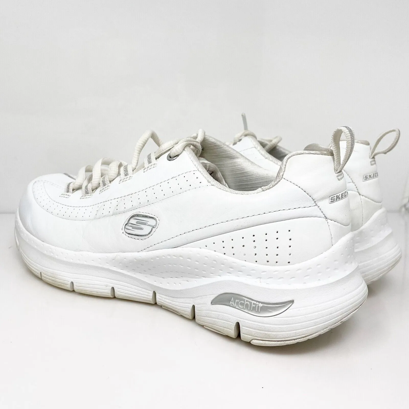 Skechers Womens Arch Fit Citi Drive 149146W White Casual Shoes Sneakers Size 9