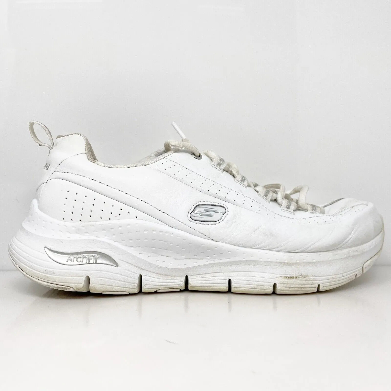 Skechers Womens Arch Fit Citi Drive 149146W White Casual Shoes Sneakers Size 9