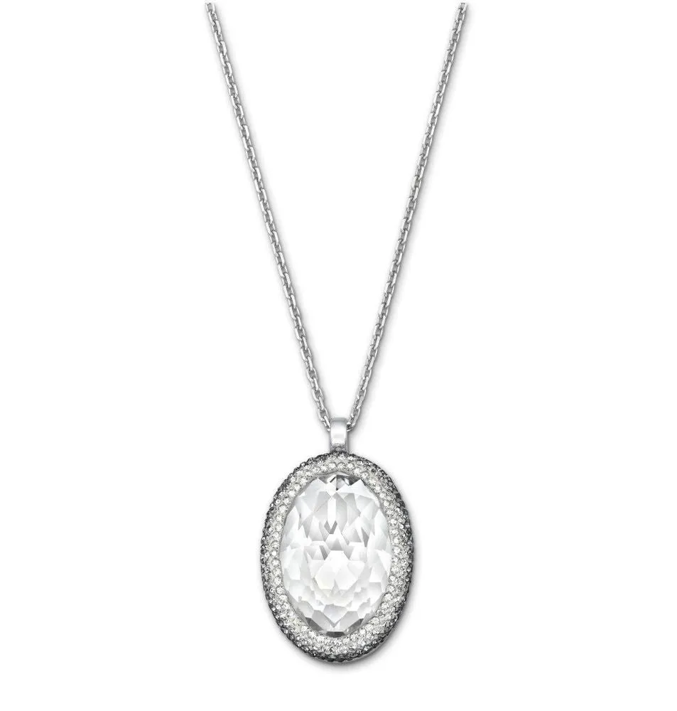 Swarovski Clear & Jet Crystal VITA PENDANT Necklace Palladium plated -5038893