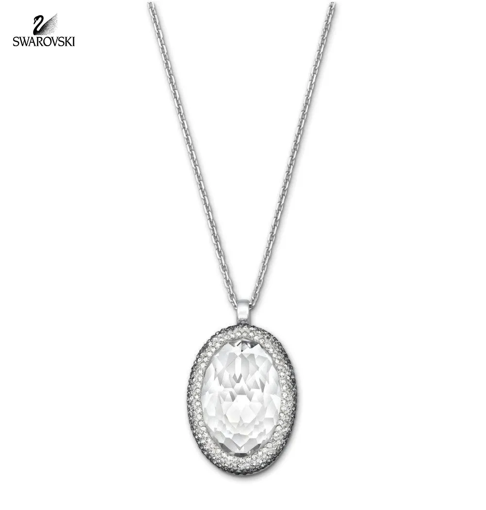 Swarovski Clear & Jet Crystal VITA PENDANT Necklace Palladium plated -5038893