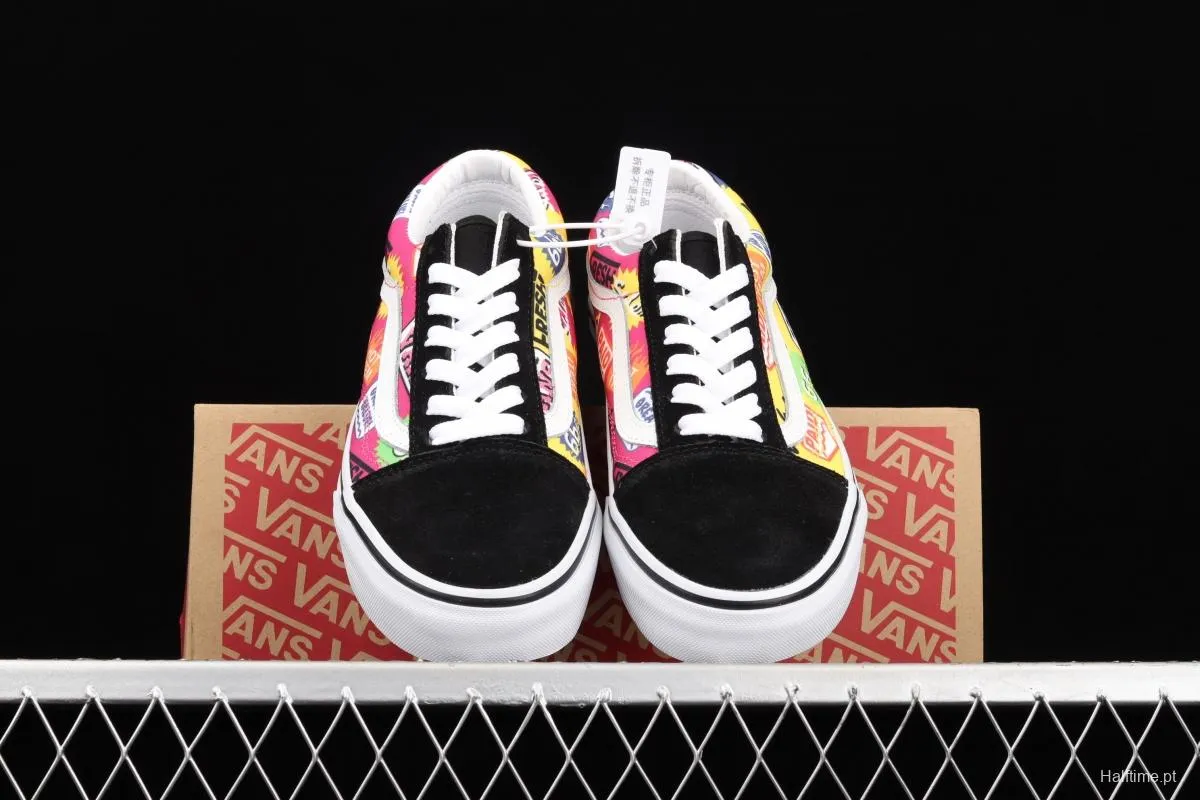 Vans Old Skool 2021 summer new color alphabet printing leisure sports board shoes VN0A38G2VFK