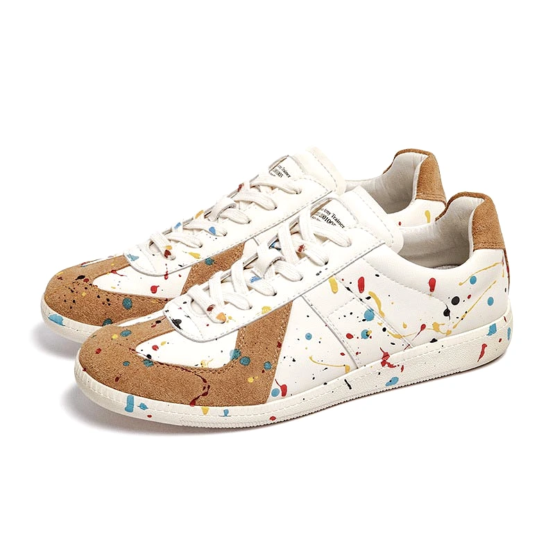 Women Lace-up Graffiti Casual Shoes 