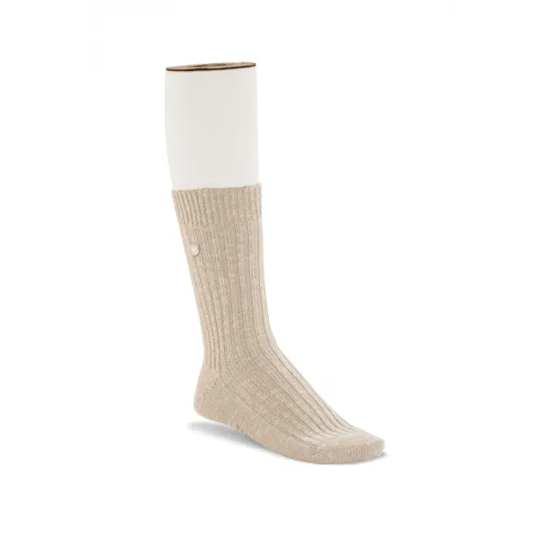 Women’s Birkenstock Cotton Slub Sock – Beige|White